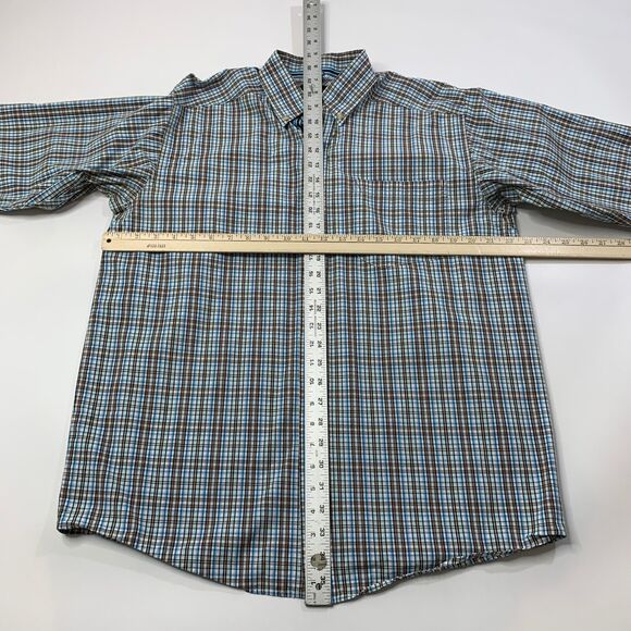 Ariat Shirt Mens Medium Pro Series Plaid Western Cowboy Button Down Chest Pocket - Picture 5 of 9